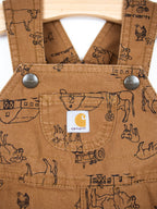 Carhartt Farm Print Dungaree Shorties - Age 3 months