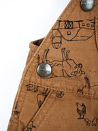Carhartt Farm Print Dungaree Shorties - Age 3 months