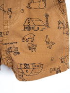 Carhartt Farm Print Dungaree Shorties - Age 3 months