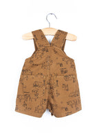 Carhartt Farm Print Dungaree Shorties - Age 3 months