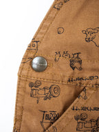Carhartt Farm Print Dungaree Shorties - Age 3 years