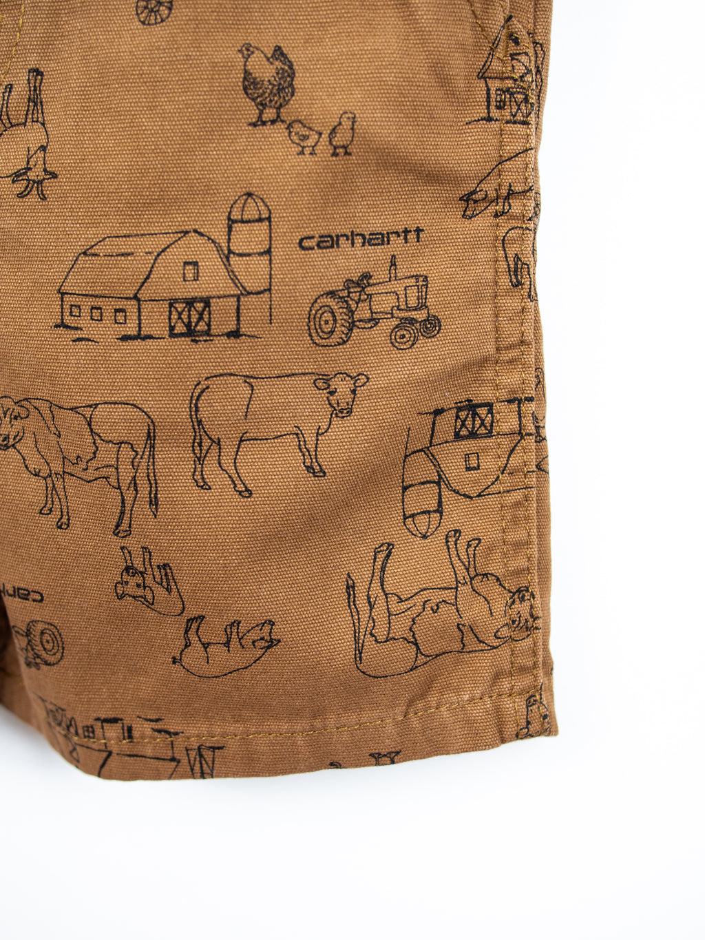 Carhartt Farm Print Dungaree Shorties - Age 3 years