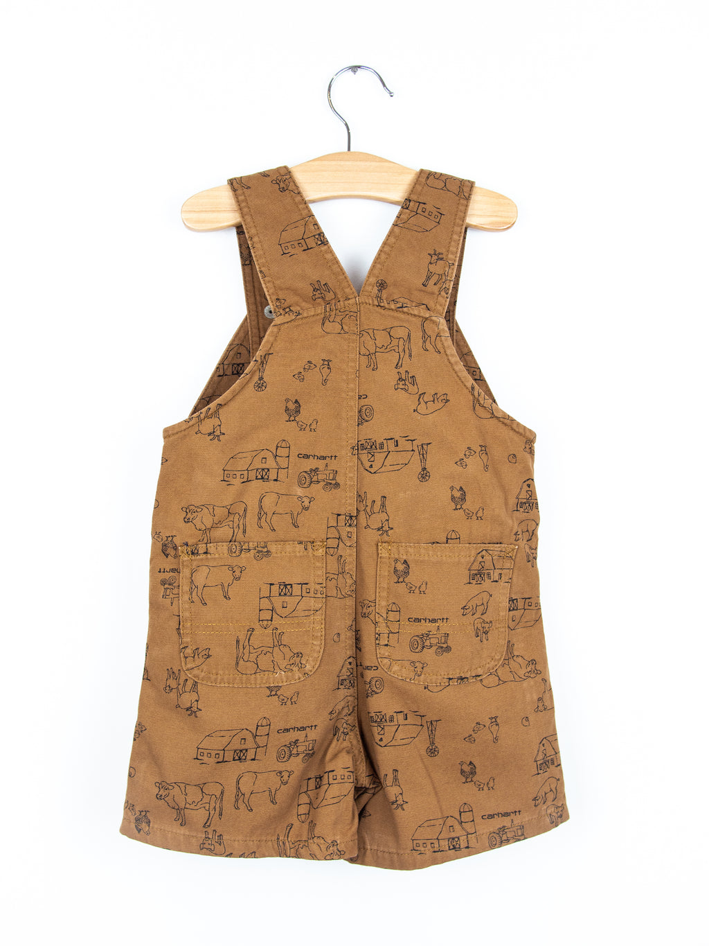Carhartt Farm Print Dungaree Shorties - Age 3 years