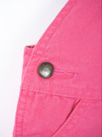 Carhartt Pink Canvas Dungarees with Check Lining - Age 18 months