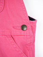 Carhartt Pink Canvas Dungarees with Check Lining - Age 18 months