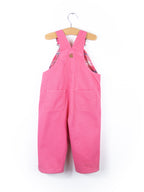 Carhartt Pink Canvas Dungarees with Check Lining - Age 18 months