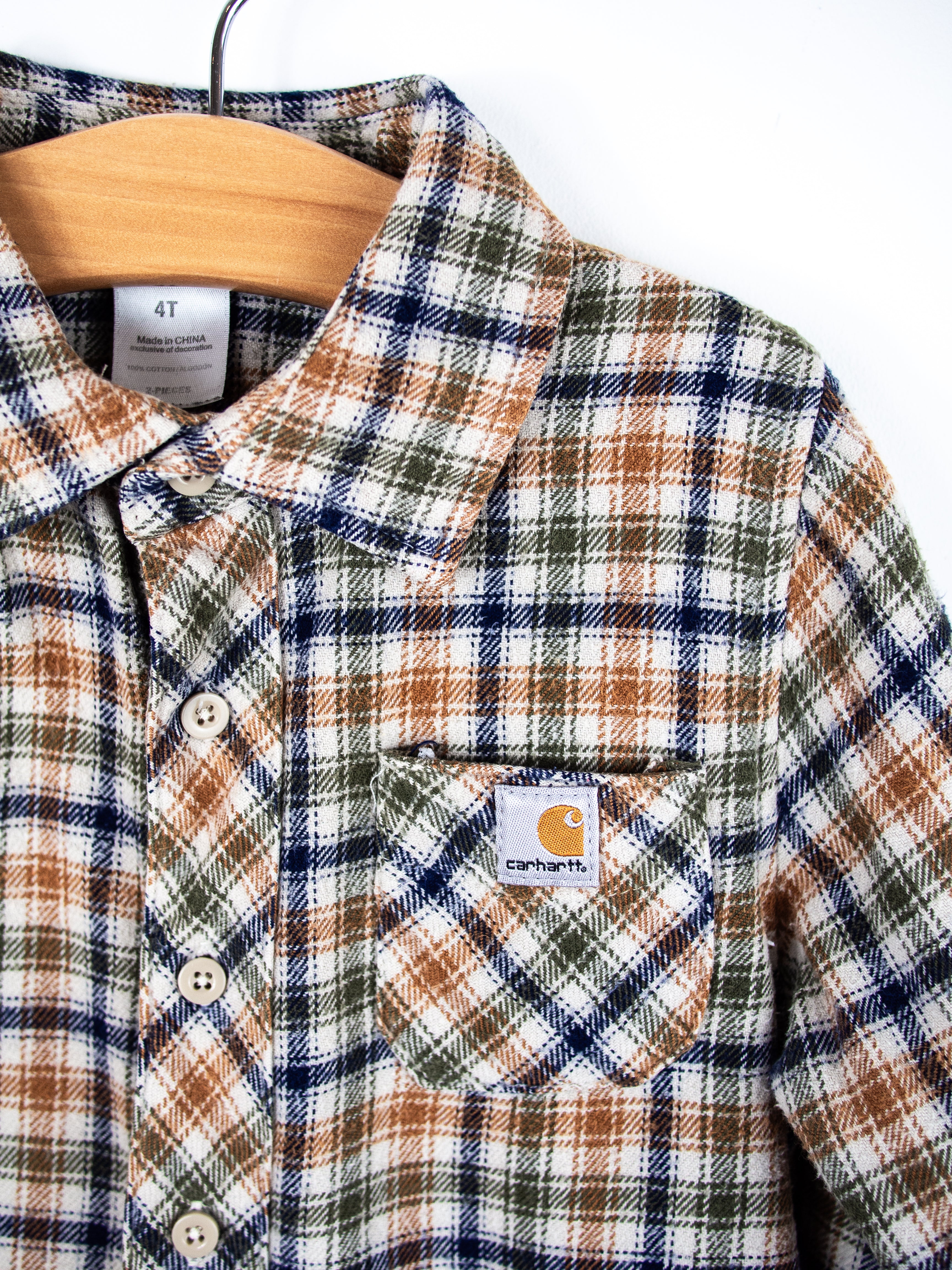 Carhartt Check Flannel Shirt - Age 4T