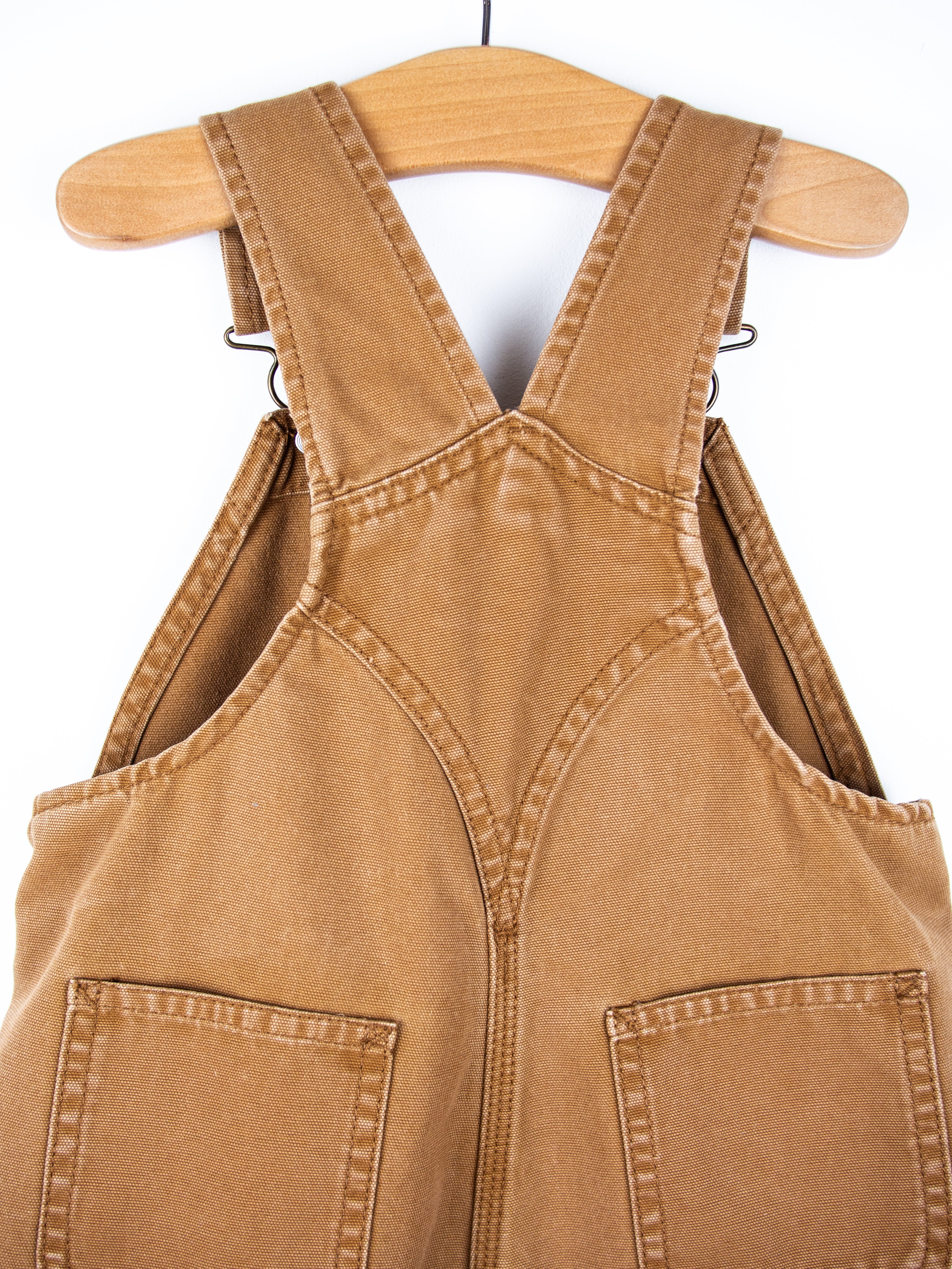 Carhartt Brown Dungaree Shorties - Age 24 months