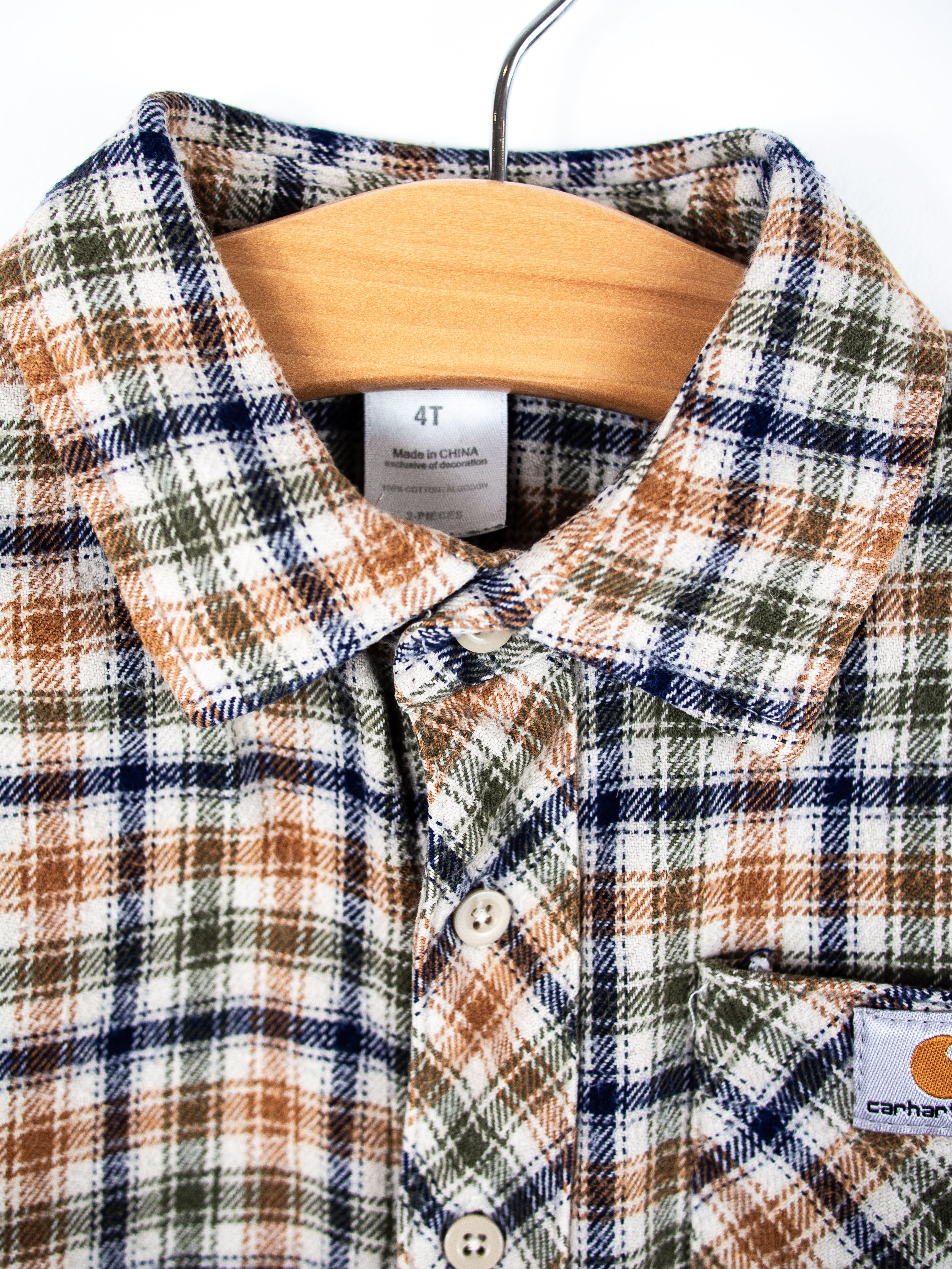 Carhartt Check Flannel Shirt - Age 4T