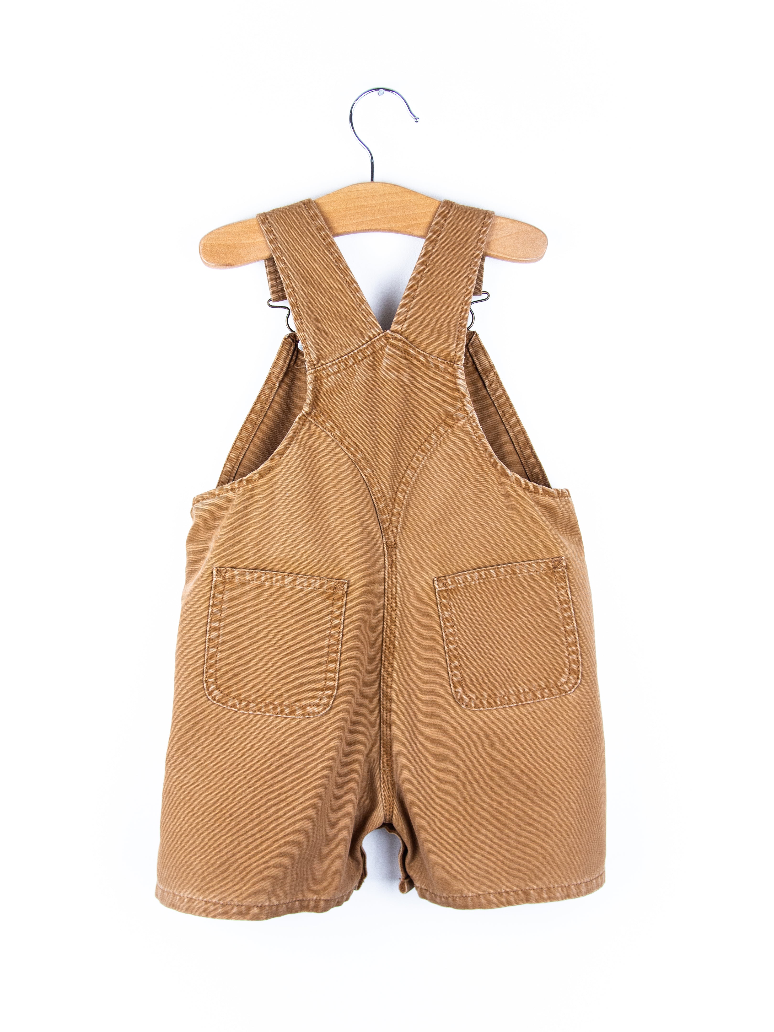 Carhartt Brown Dungaree Shorties - Age 24 months