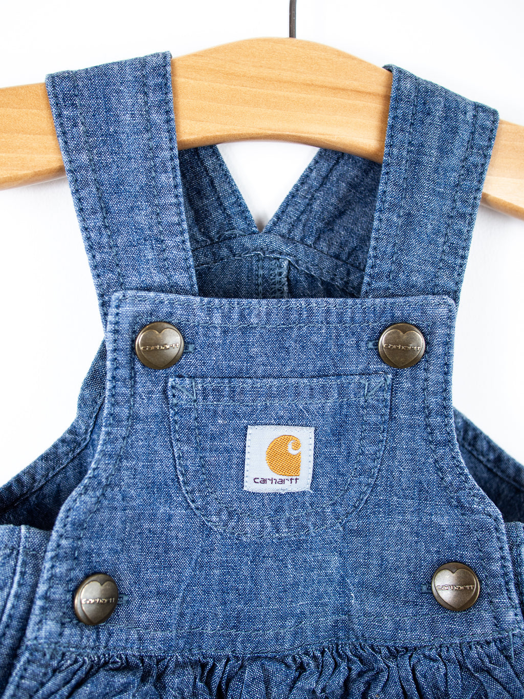 Carhartt Denim Dungaree Romper - Age 0-3 months