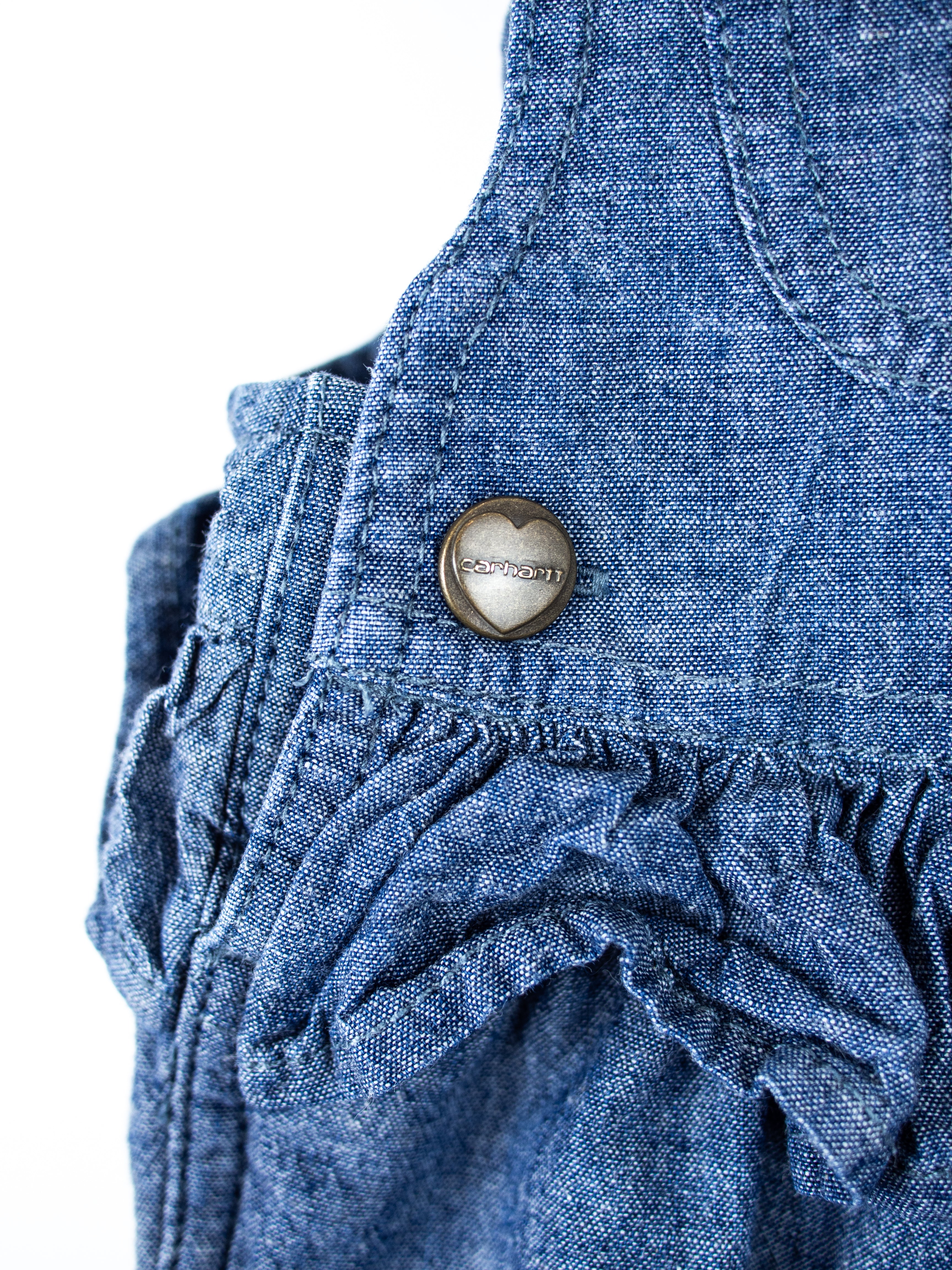 Carhartt Denim Dungaree Romper - Age 0-3 months