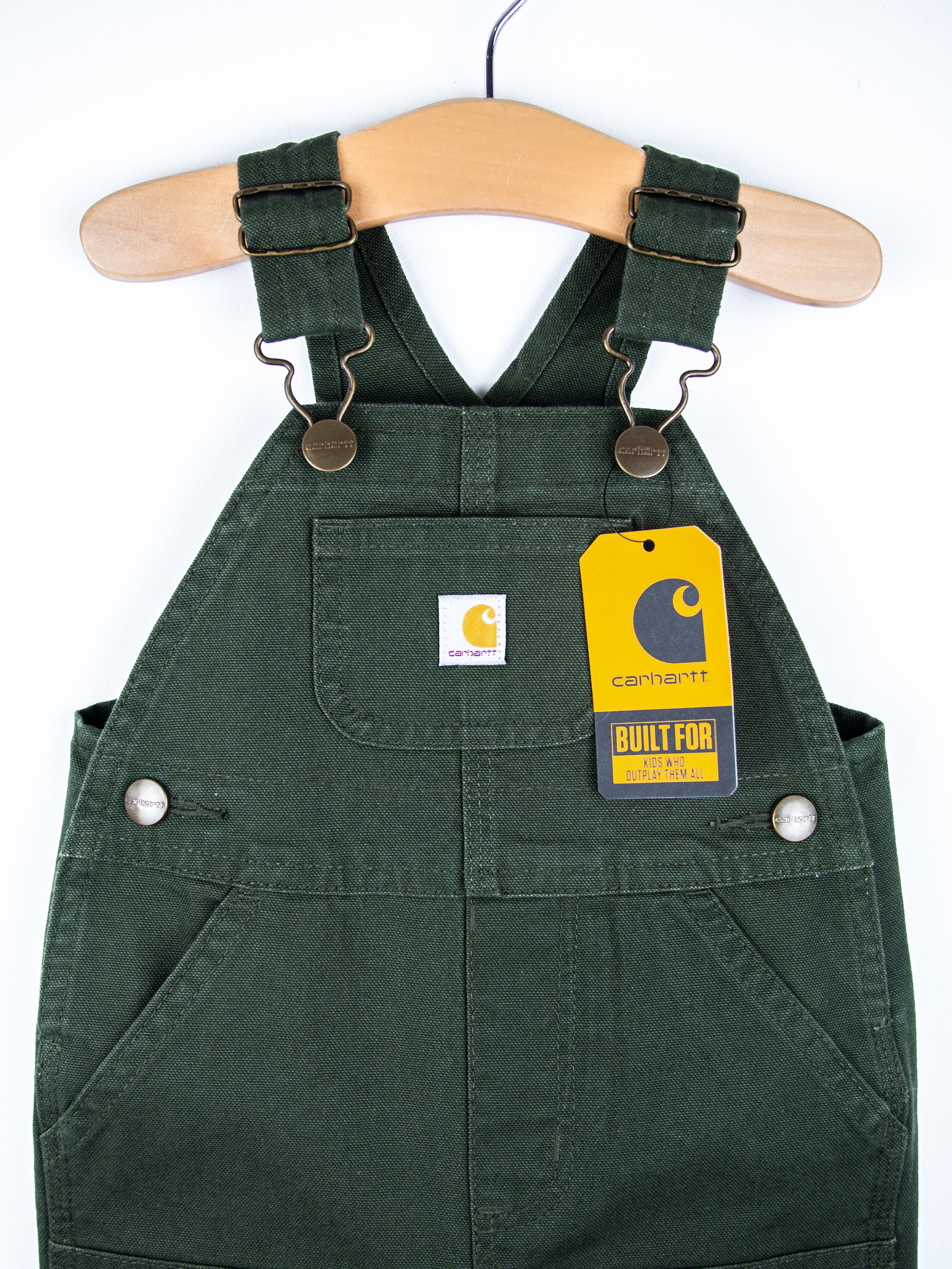 Carhartt Forest Green Canvas Dungarees - NEW WITH TAGS - Age 6 months