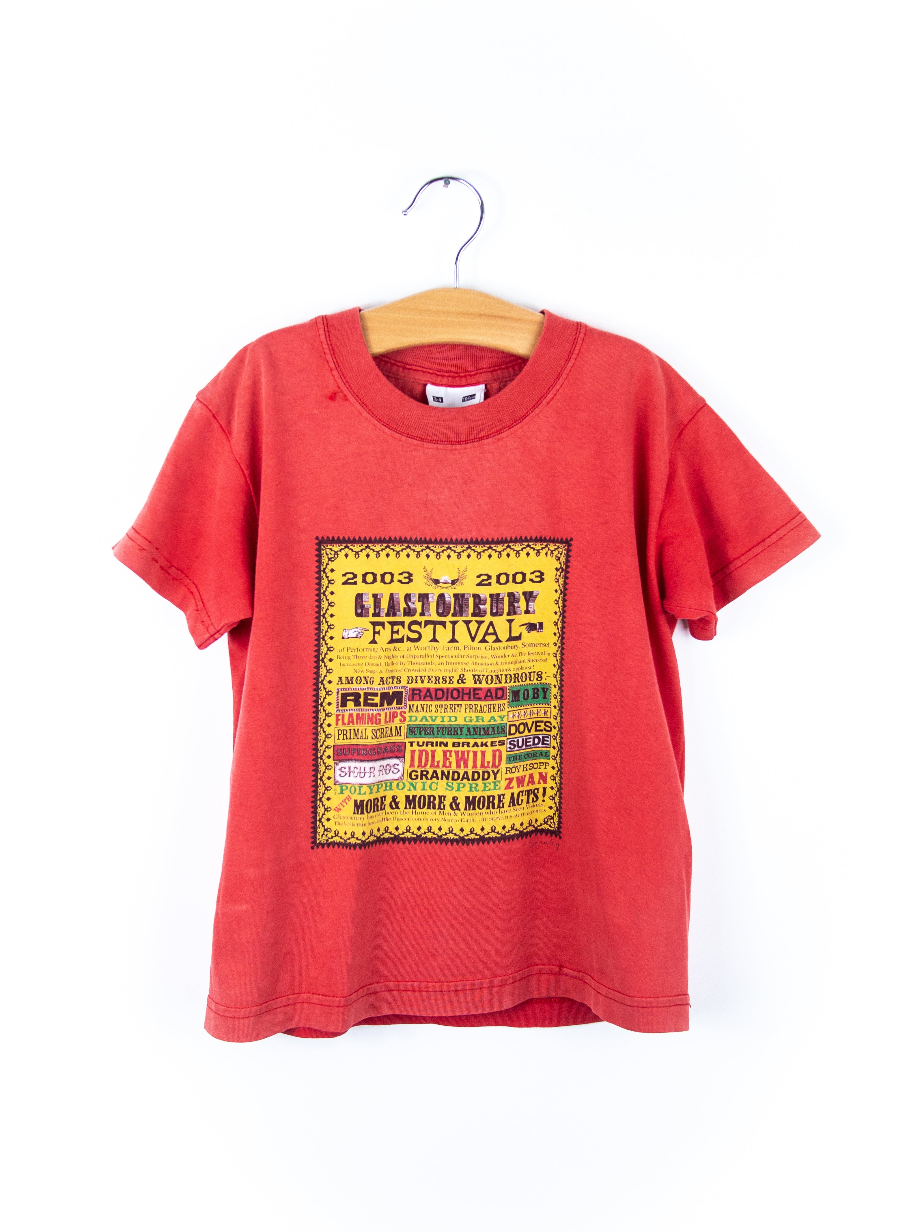 Glastonbury 2003 T-Shirt - Age 3-4 years