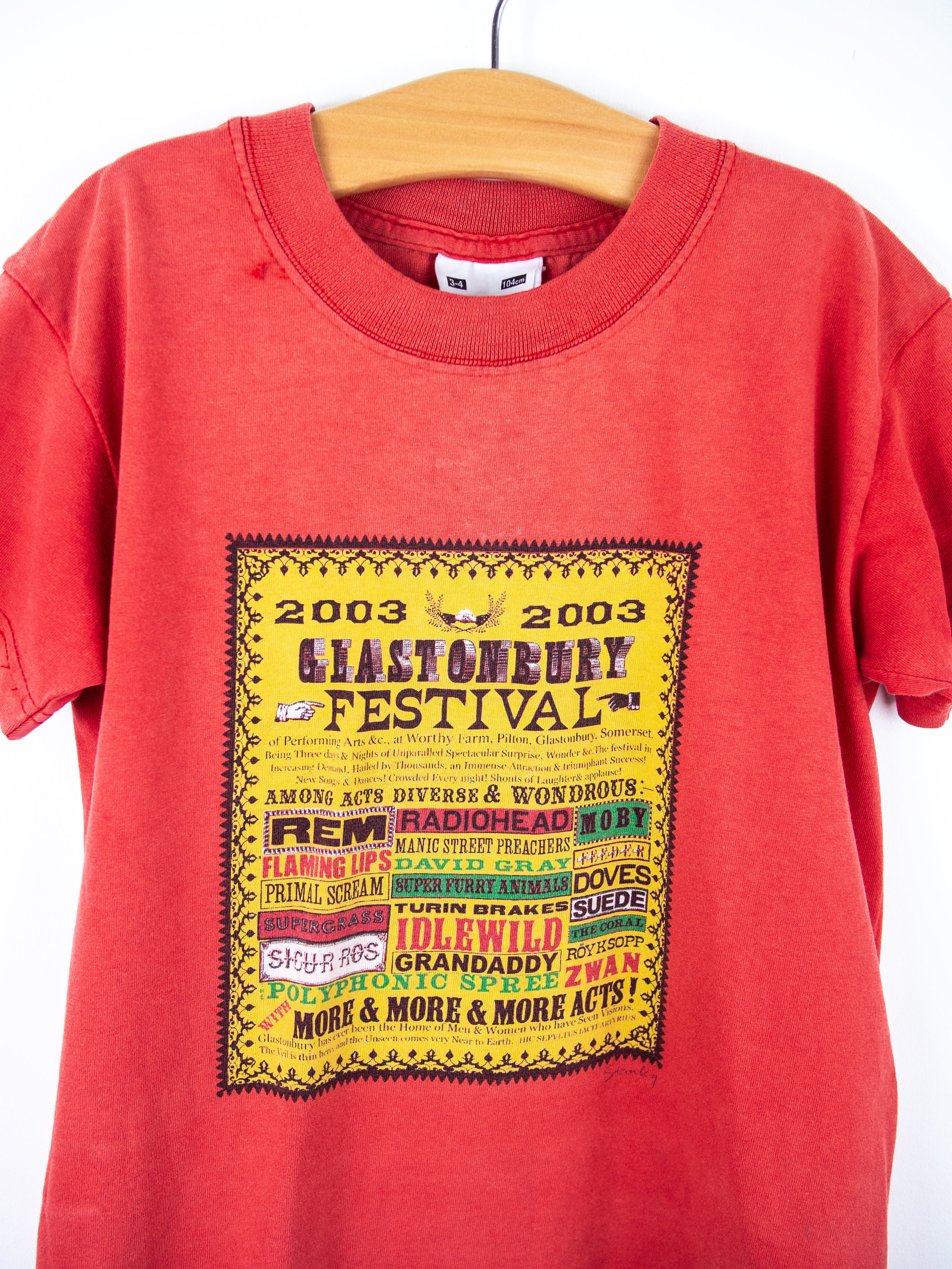 Glastonbury 2003 T-Shirt - Age 3-4 years