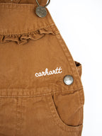 Carhartt Brown Frill Dungaree Shorties - Age 6 months