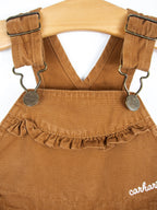 Carhartt Brown Frill Dungaree Shorties - Age 6 months