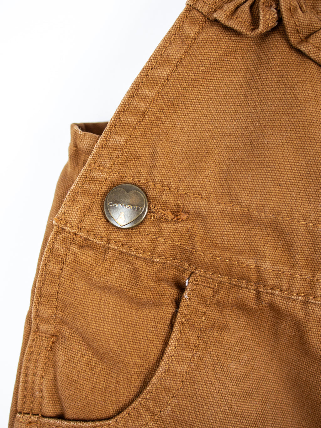 Carhartt Brown Frill Dungaree Shorties - Age 6 months