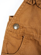 Carhartt Brown Frill Dungaree Shorties - Age 6 months