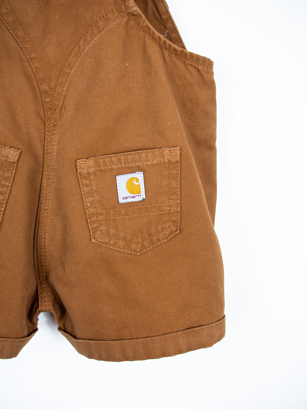 Carhartt Brown Frill Dungaree Shorties - Age 6 months