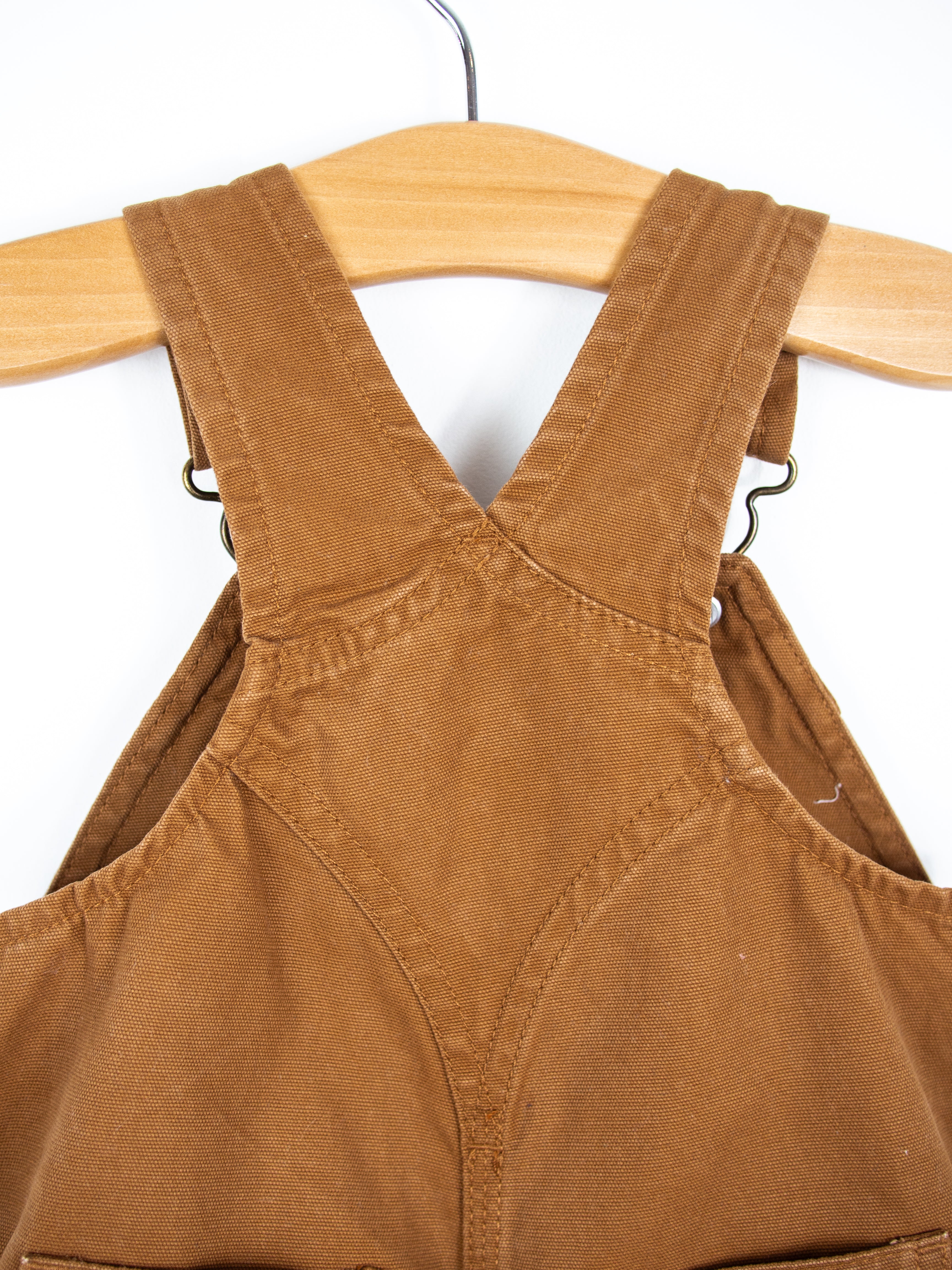 Carhartt Brown Frill Dungaree Shorties - Age 6 months