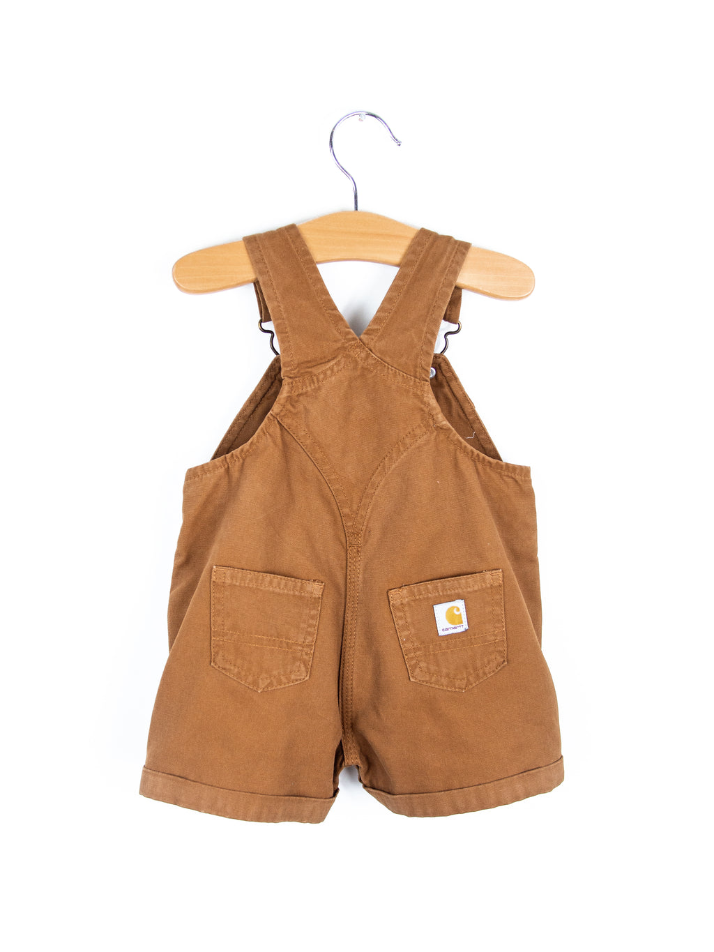 Carhartt Brown Frill Dungaree Shorties - Age 6 months