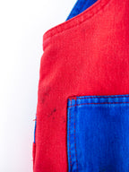 Vintage Colour Block Dungaree Shorties - Age 9-12 months - READ DESCRIPTION