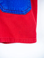 Vintage Colour Block Dungaree Shorties - Age 9-12 months - READ DESCRIPTION