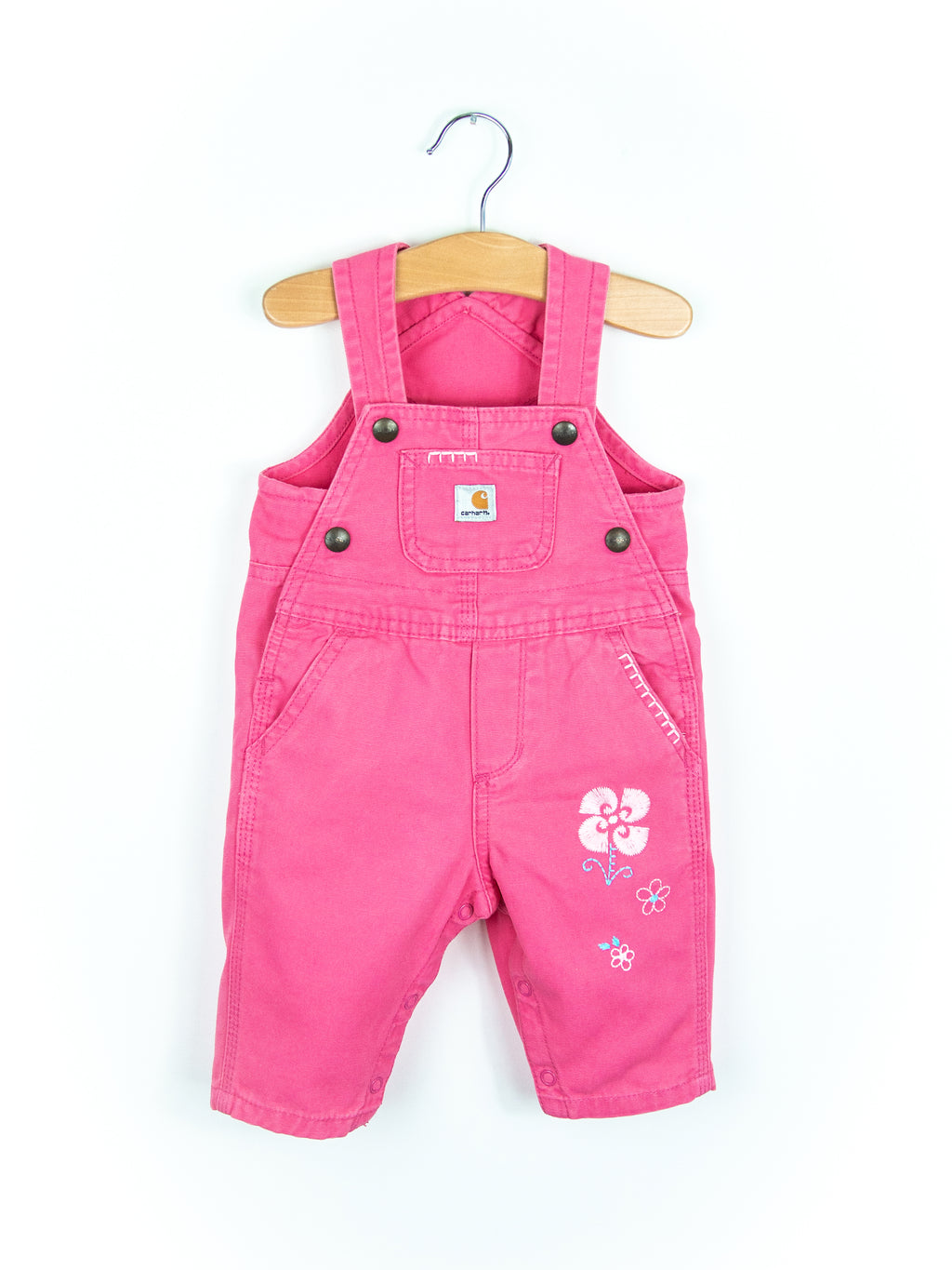 Carhartt Pink Floral Dungarees - Age 3 months