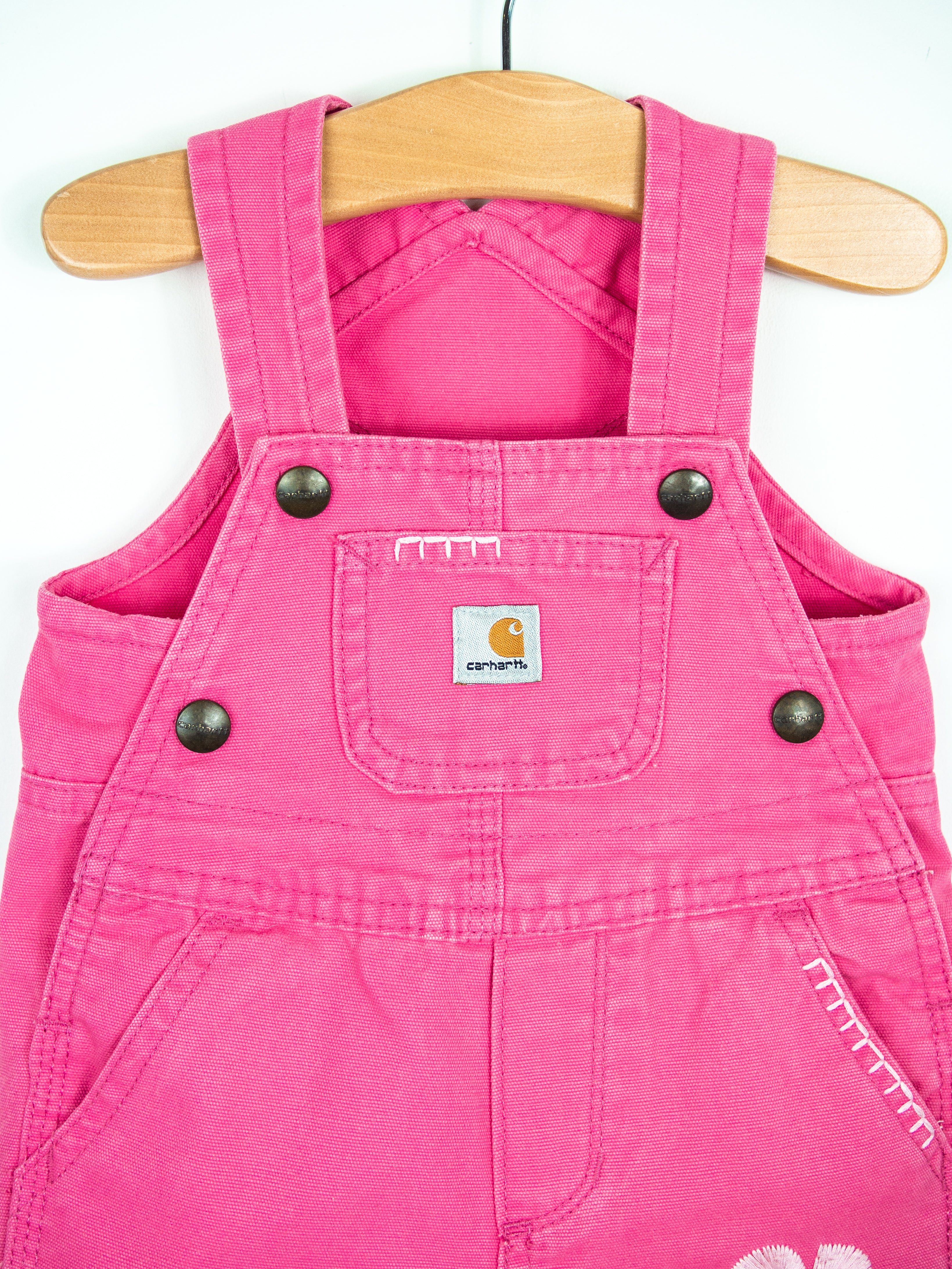 Carhartt Pink Floral Dungarees - Age 3 months