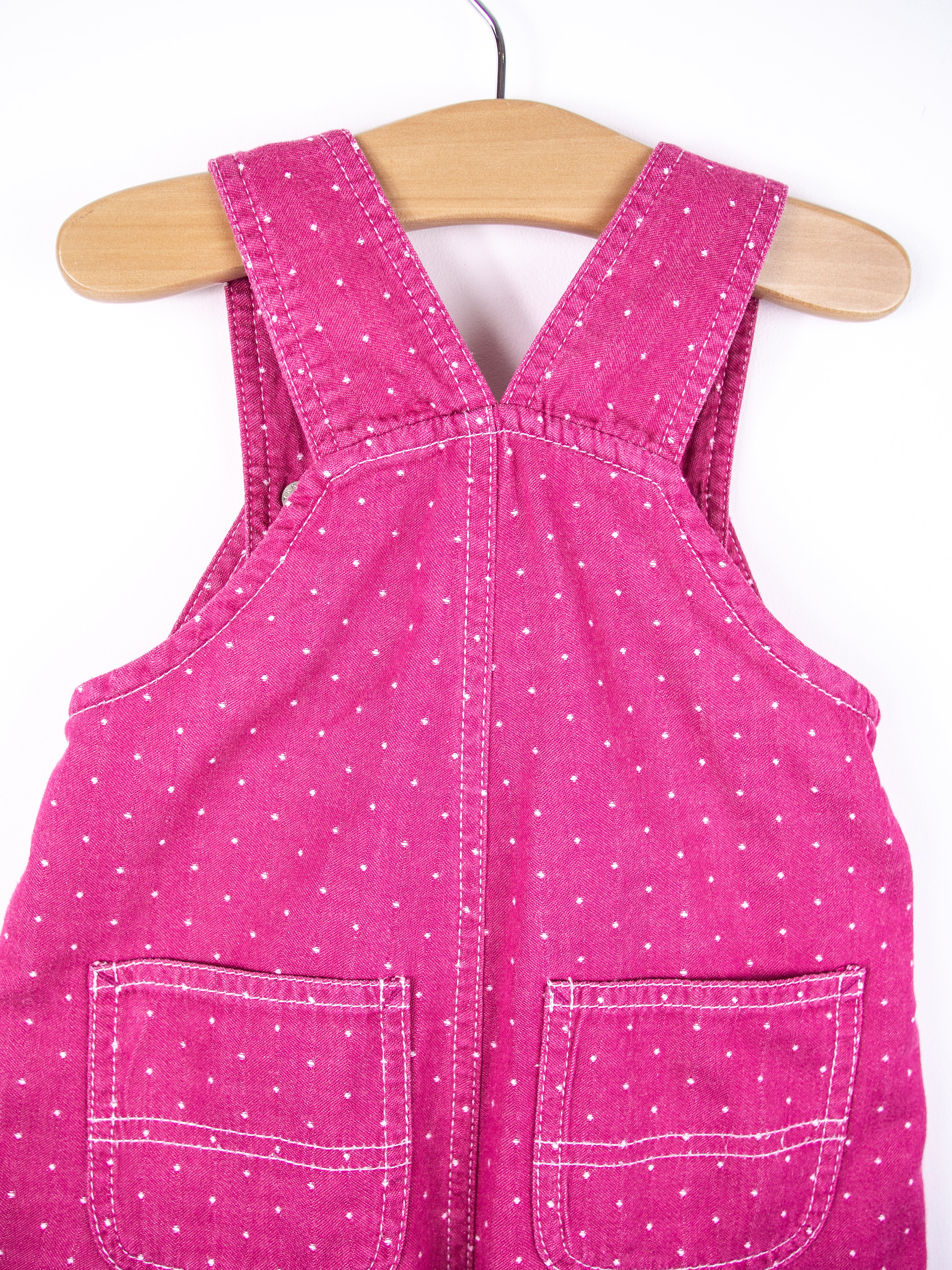 Carhartt Pink Polka Dot Dungaree Shorties - Age 9 months