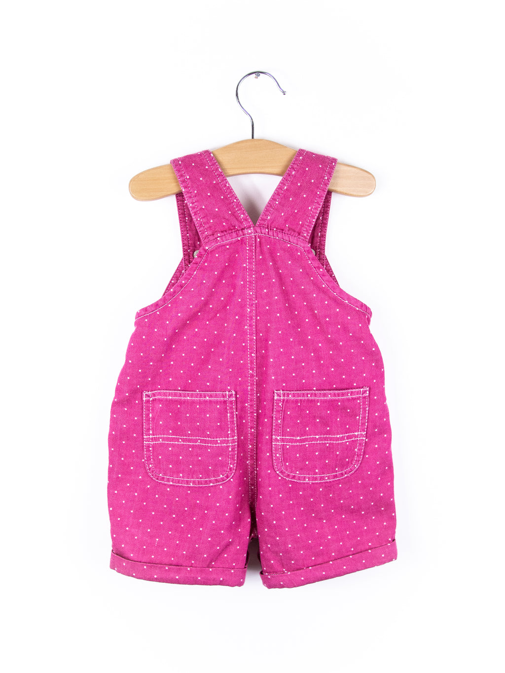 Carhartt Pink Polka Dot Dungaree Shorties - Age 9 months