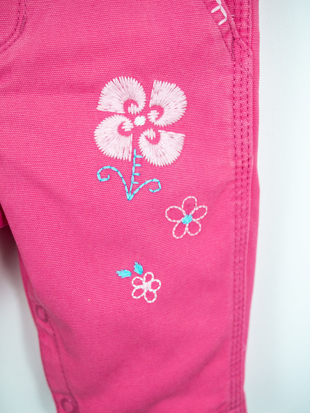 Carhartt Pink Floral Dungarees - Age 3 months