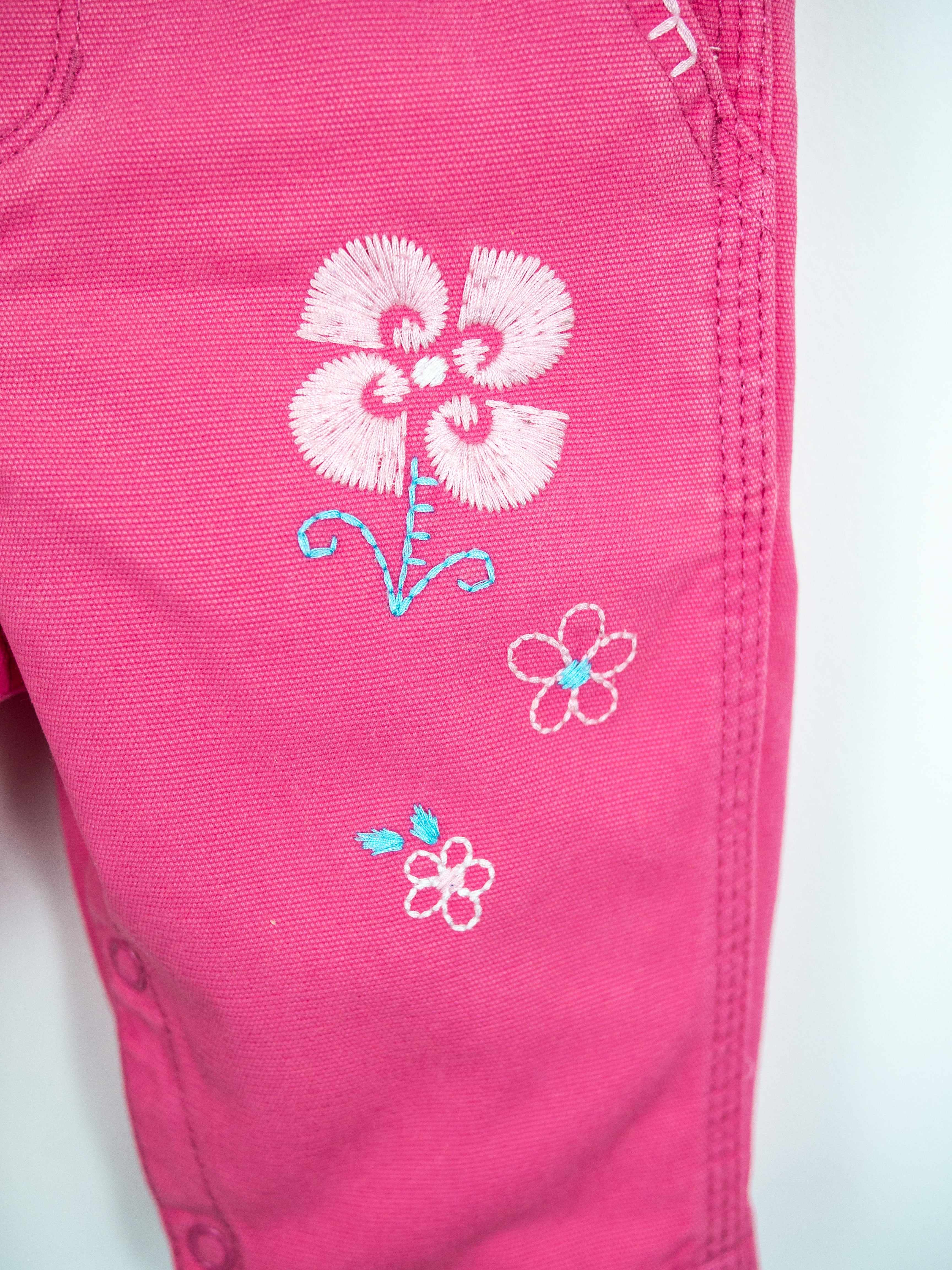 Carhartt Pink Floral Dungarees - Age 3 months