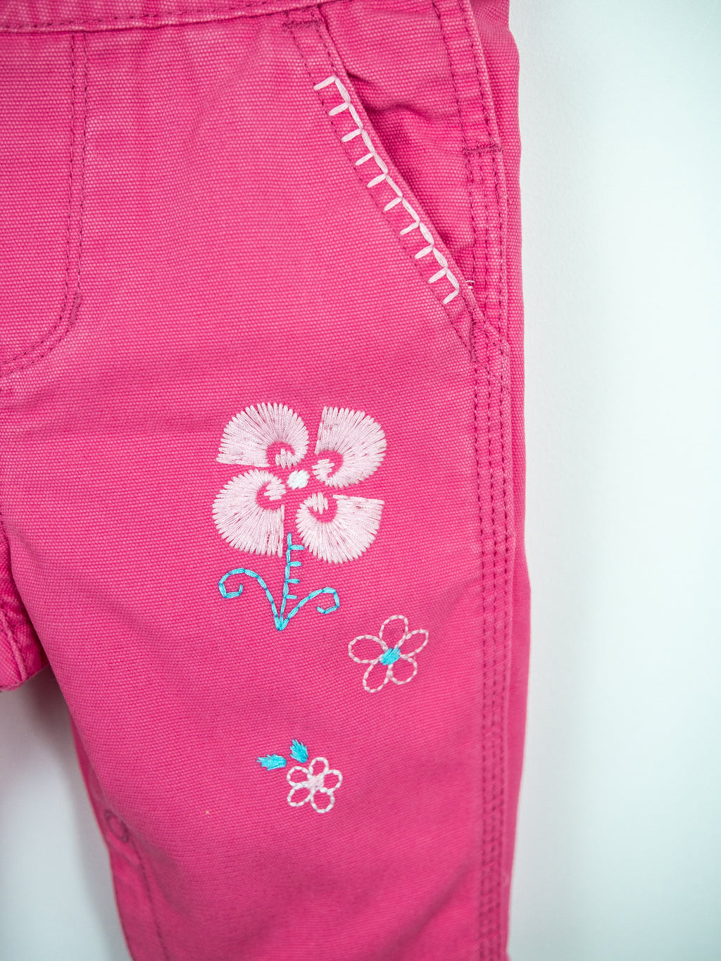 Carhartt Pink Floral Dungarees - Age 3 months