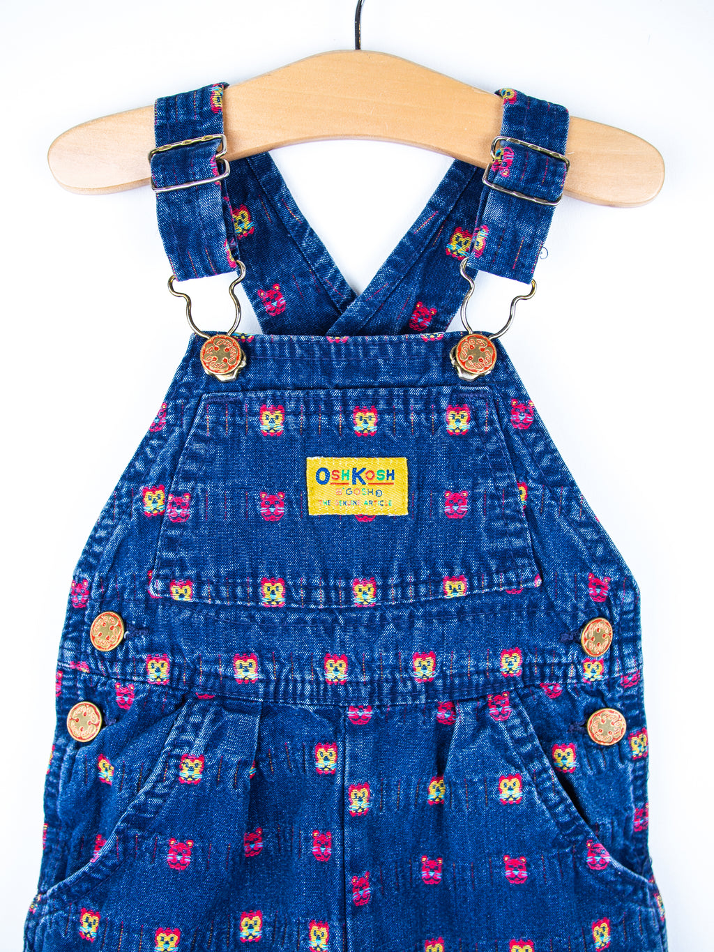 Osh Kosh Rare Cat Denim Dungarees - Age 12 months