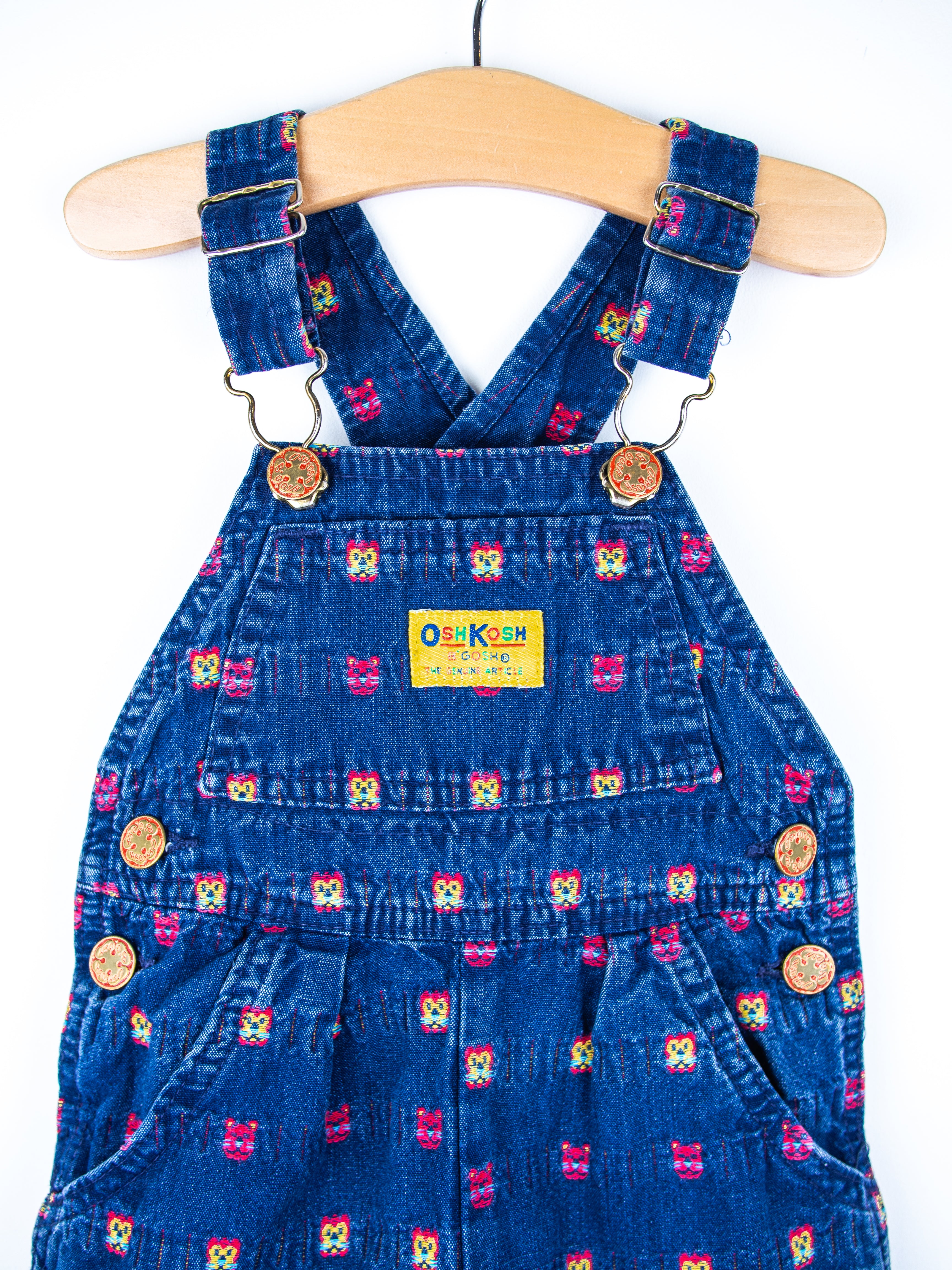 Osh Kosh Rare Cat Denim Dungarees - Age 12 months