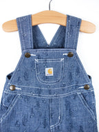 Carhartt Floral  Chambray Denim Dungaree Shorties - Age 9 months
