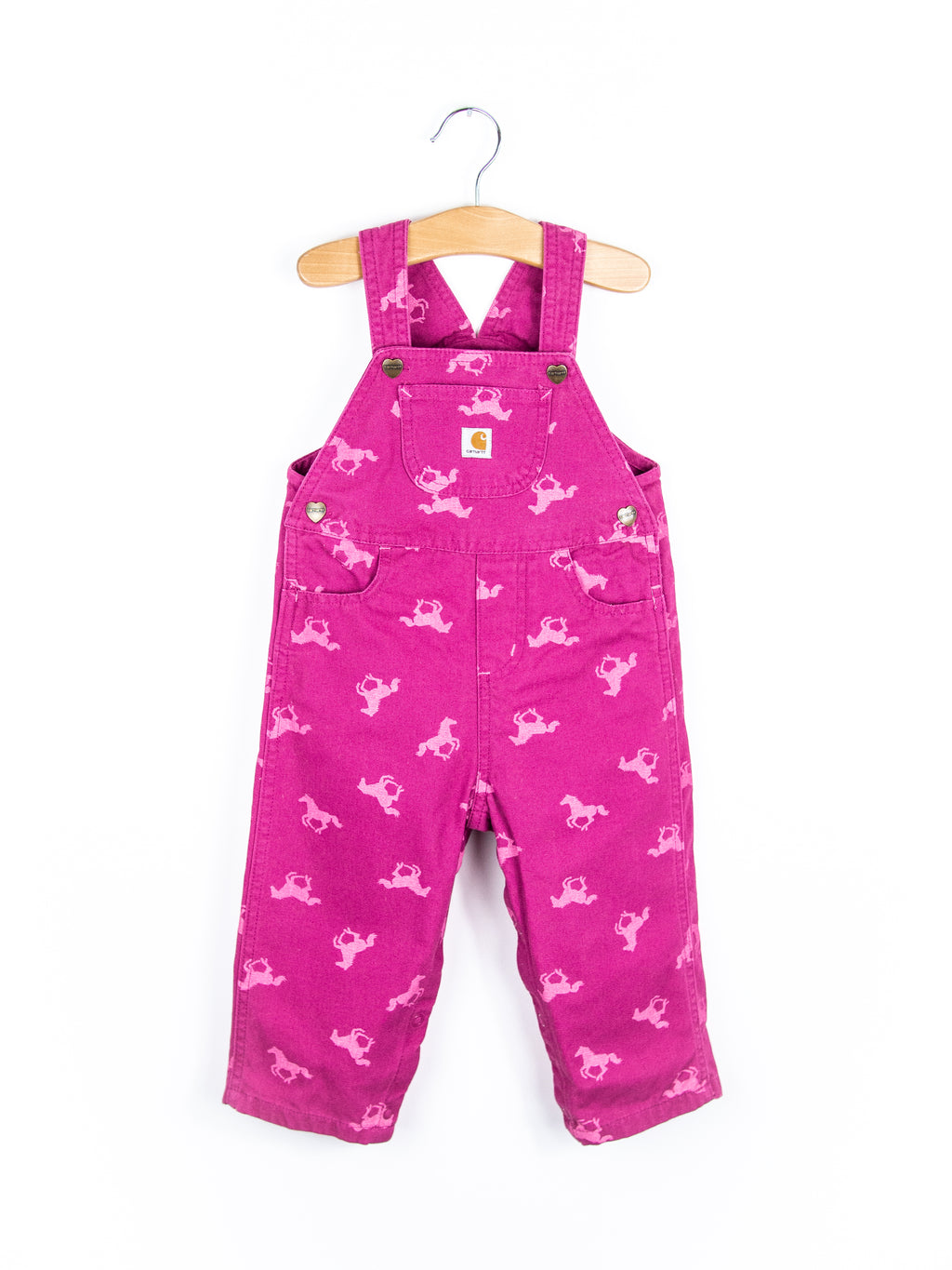Carhartt Pink Horse Dungarees - Age 18 months