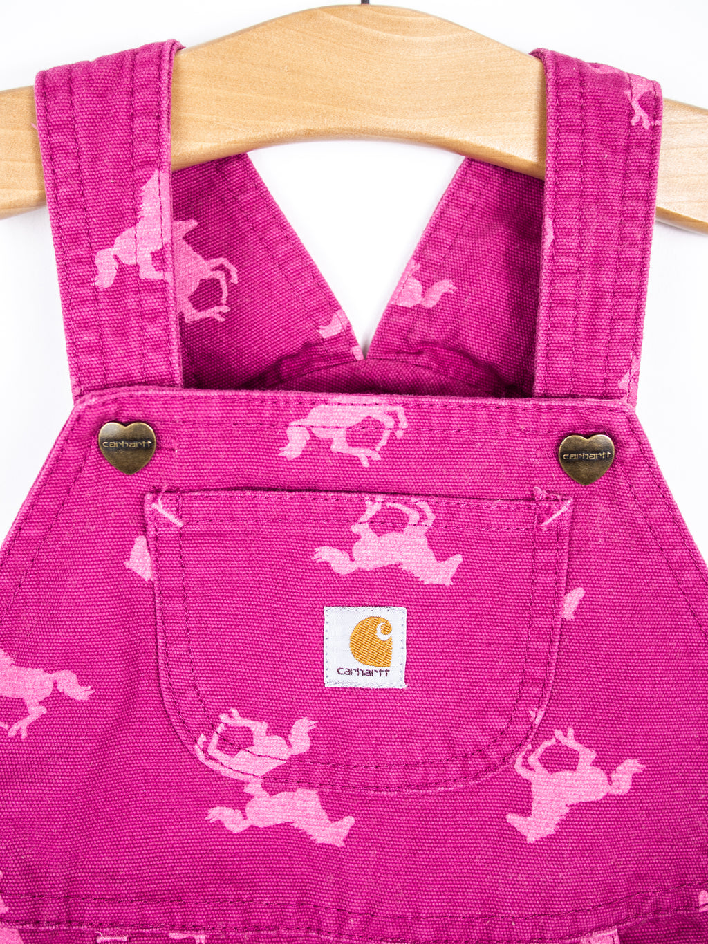 Carhartt Pink Horse Dungarees - Age 18 months