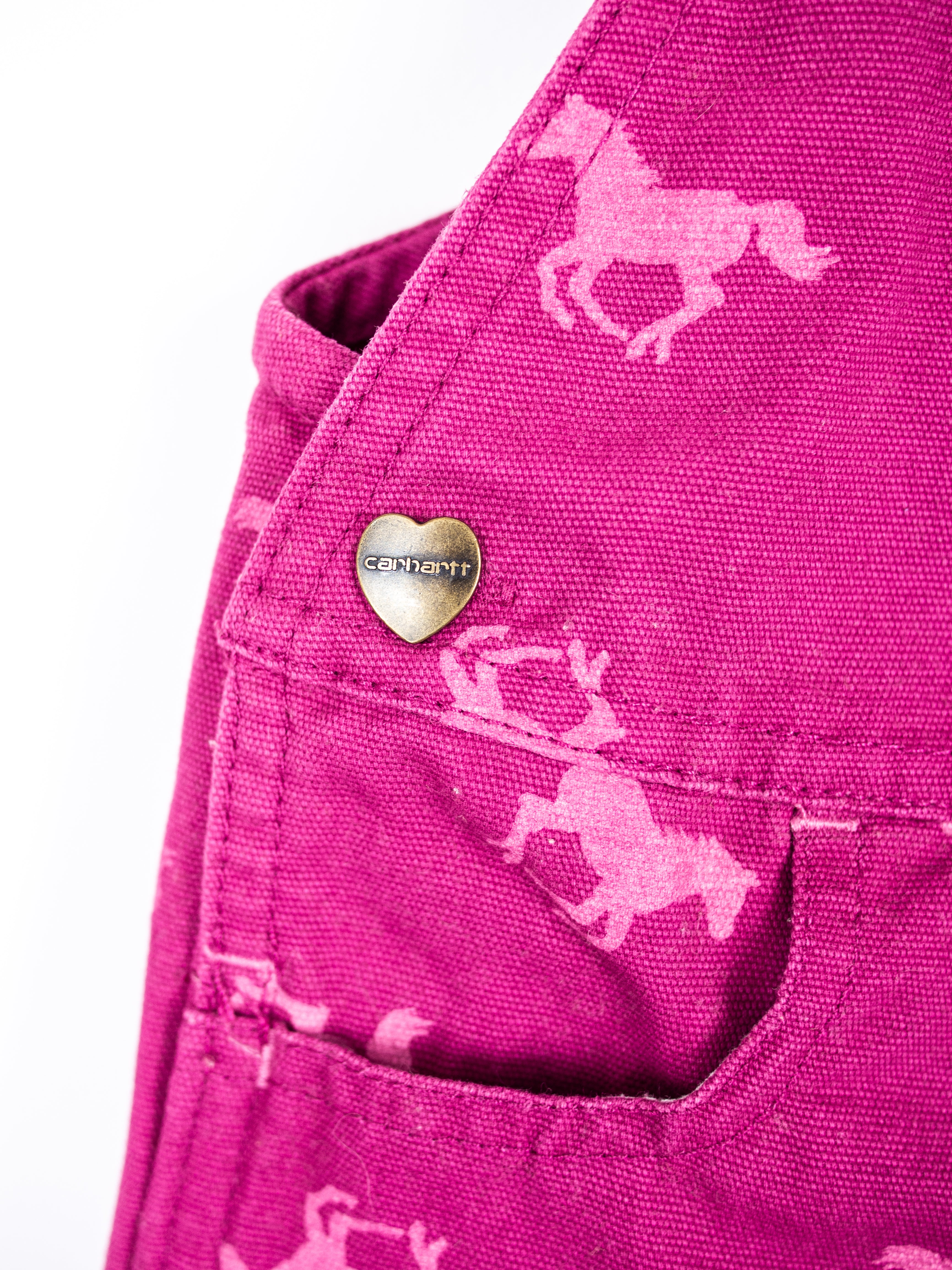 Carhartt Pink Horse Dungarees - Age 18 months