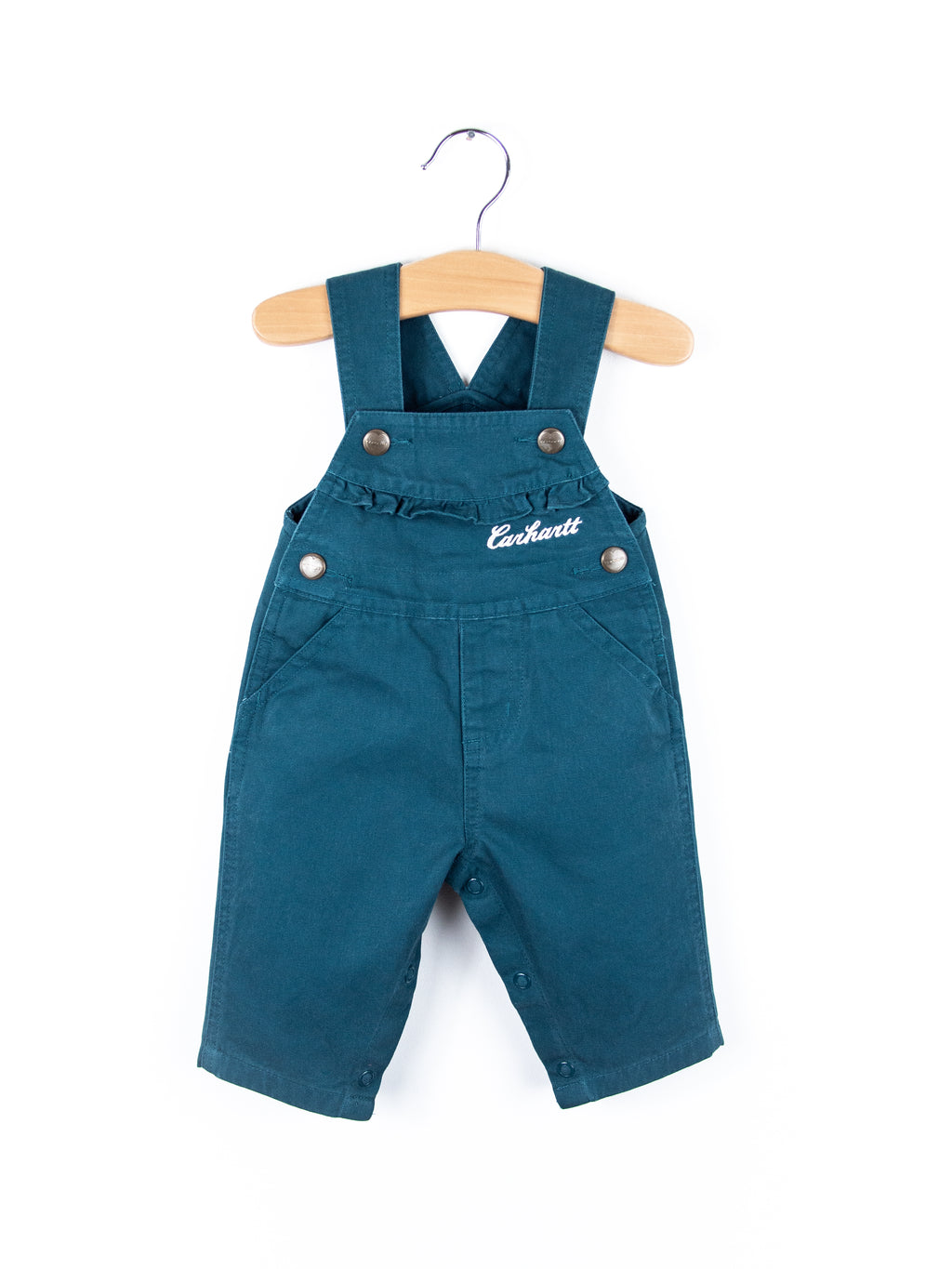 Carhartt Teal Frill Dungarees - Age 0-3 months