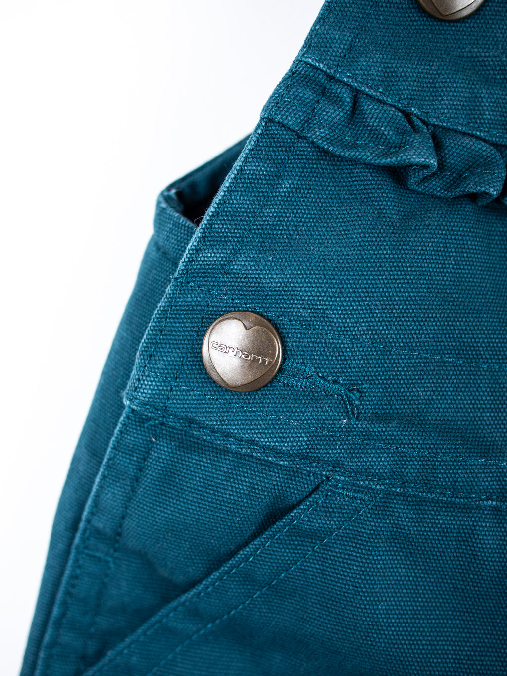 Carhartt Teal Frill Dungarees - Age 0-3 months