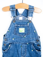 Vintage Carter's Denim Daisy Dungaree Shorties - Age 12 months