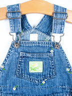 Vintage Carter's Denim Daisy Dungaree Shorties - Age 12 months