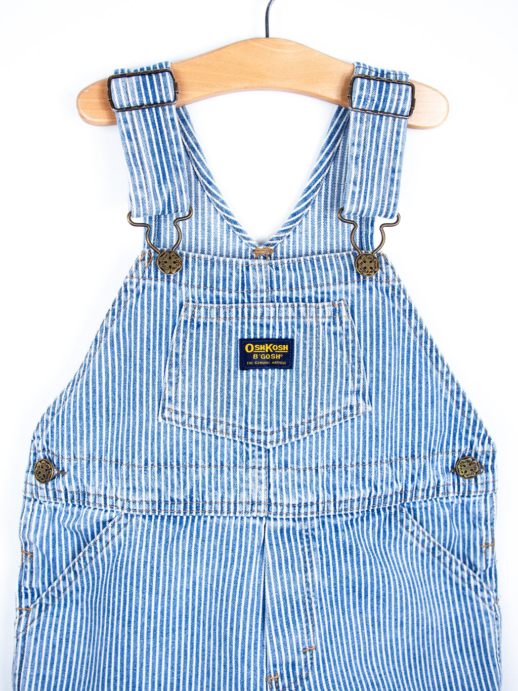 Osh Kosh Hickory Stripe Dungaree Shorties - Age 4-5 years