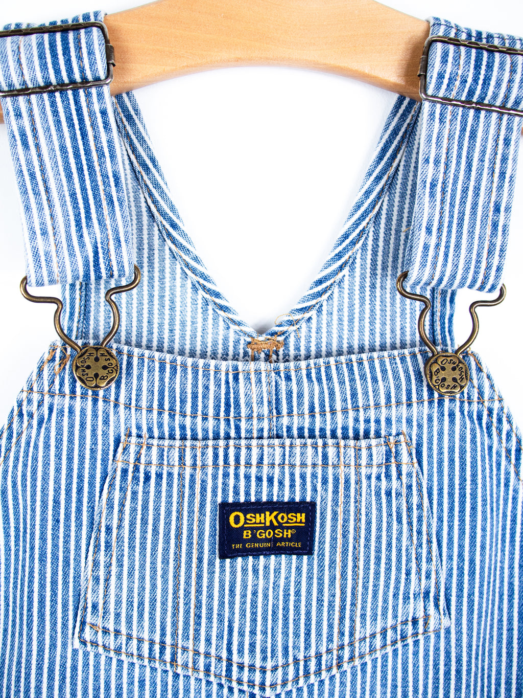 Osh Kosh Hickory Stripe Dungaree Shorties - Age 4-5 years