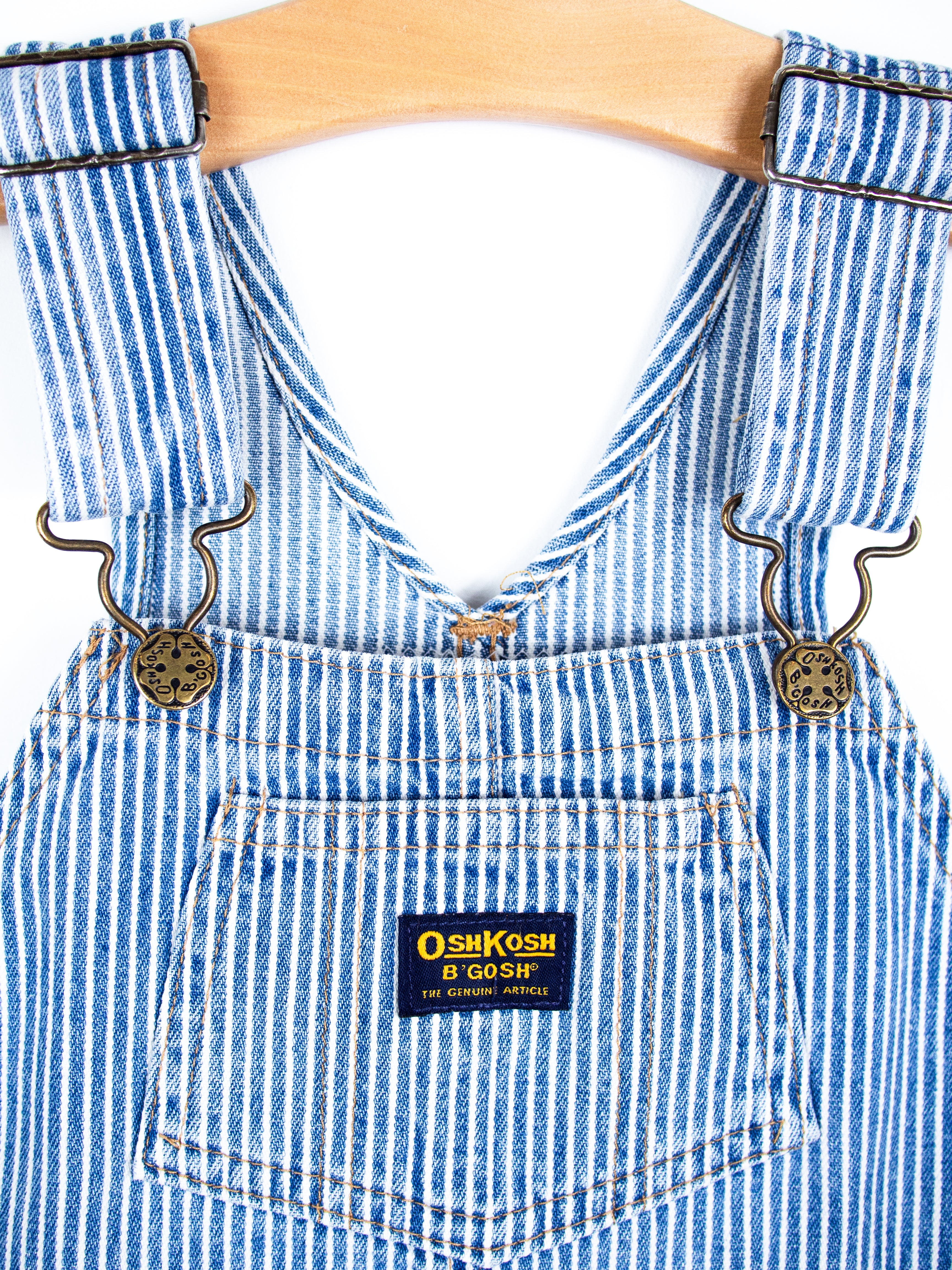 Osh Kosh Hickory Stripe Dungaree Shorties - Age 4-5 years