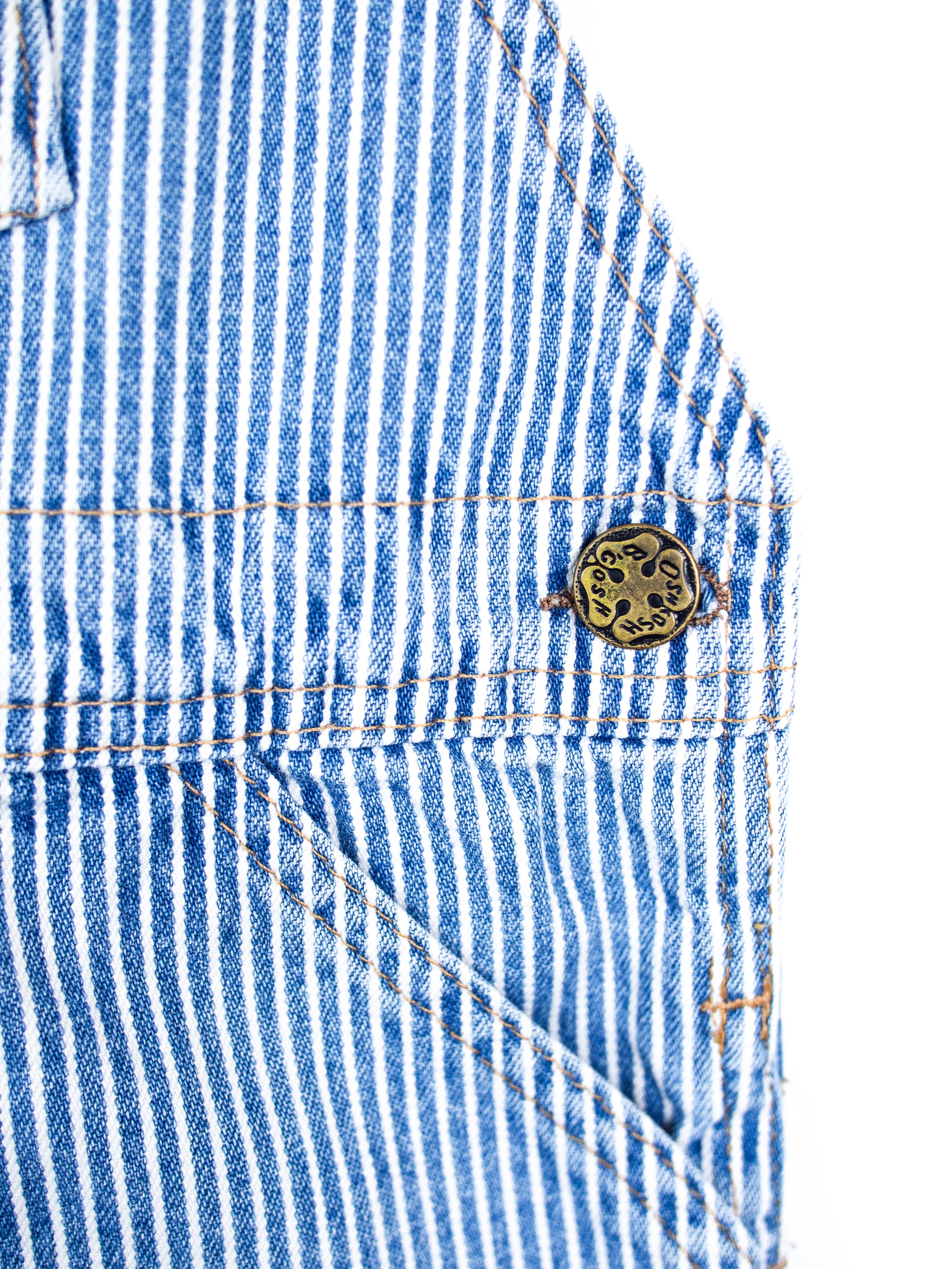 Osh Kosh Hickory Stripe Dungaree Shorties - Age 4-5 years