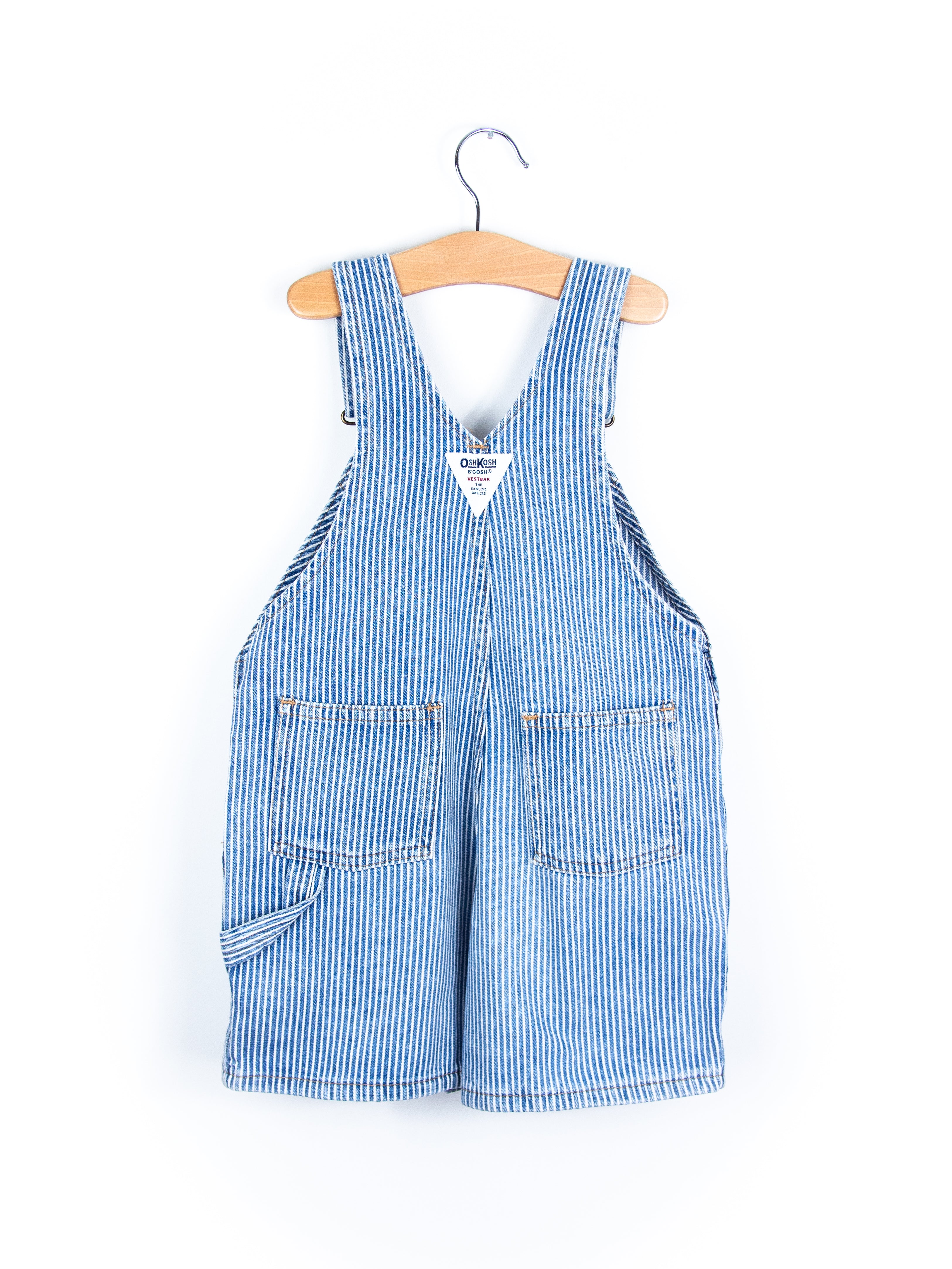 Osh Kosh Hickory Stripe Dungaree Shorties - Age 4-5 years
